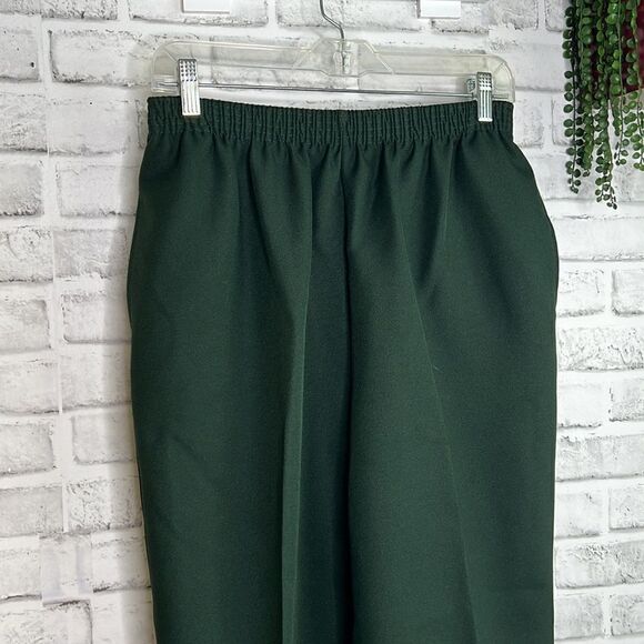 BonWorth Vintage 90s Green Pull On Pants Size Medium Petite MP Scrub Pants - Picture 2 of 3